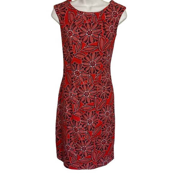db established 1962 Dresses & Skirts - DB Est 1962 Orange Floral Sleeveless Fit/Flare Dress 4